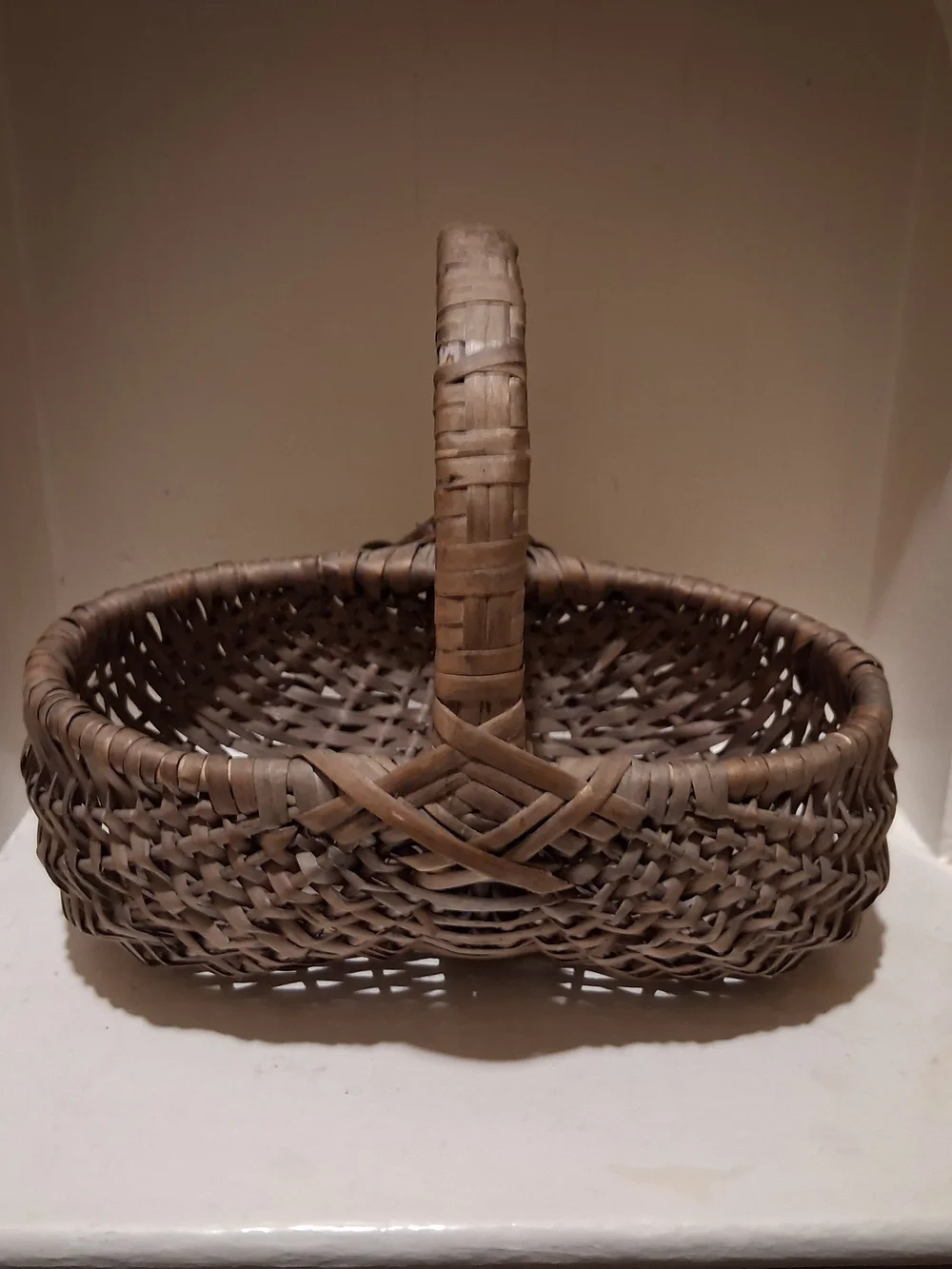 Vintage Hand Woven Gathering Basket